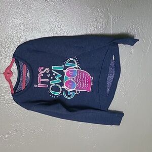 Hanes Girls Size medium 7-8 Owl graphic print sweatshirt